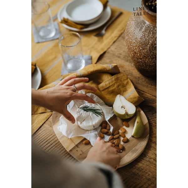 Laneni ubrusi u setu 2 kom Amber Bronze Stripes – Linen Tales-image-3