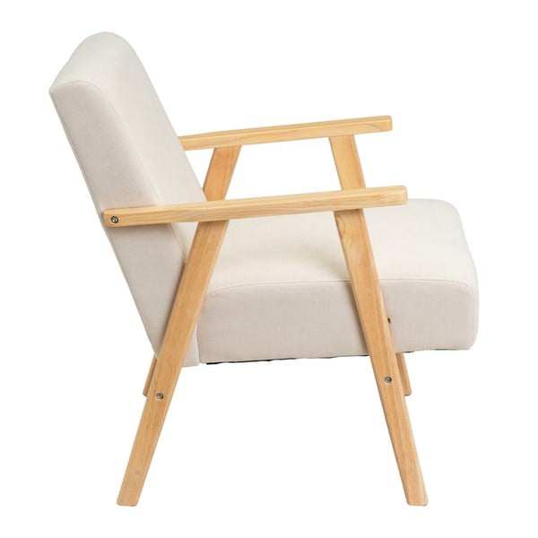 Bijela fotelja od šenila Vintage – Casa Selección-image-3