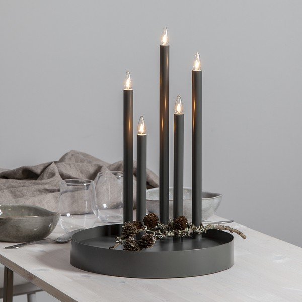 Crni svjetlosni ukras ø 32 cm Deco – Star Trading-image-1