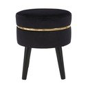 Crna tapecirana stolica Mauro Ferretti Paris, ⌀ 35 cm