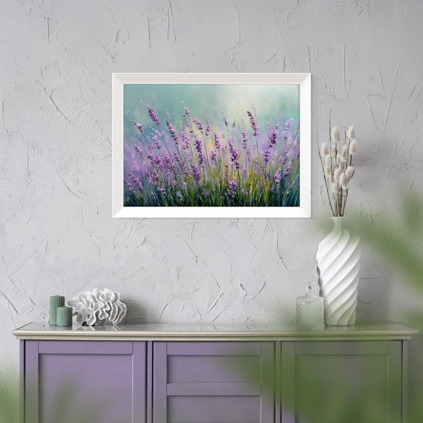 Tiskana slika s okvirom 75x56 cm Lavender – Styler-image-2