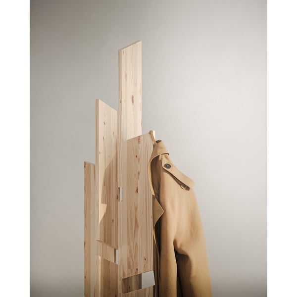 Vješalica od masivnog bora u prirodnoj boji 60x186 cm Keeper – Karup Design-image-3