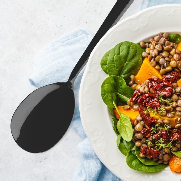 Pribor za salatu od nehrđajućeg čelika Black – Orion-image-1