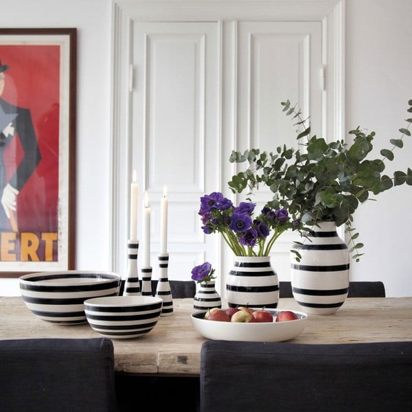 Crno-bijela vaza od kamenine Kähler Design Omaggio, visina 20 cm-image-4