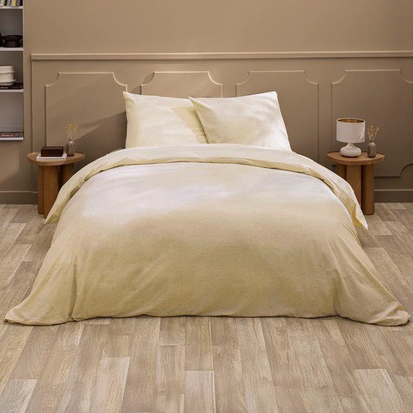 3-dijelna posteljina za bračni krevet od mješavine lana u prirodnoj boji 240x220 cm Ariane – douceur d'intérieur