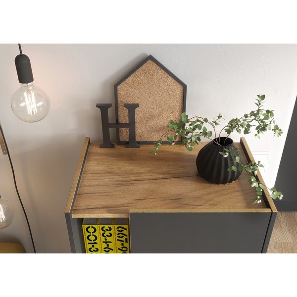 Crno-smeđi ormarić Germania Austin, visina 115 cm-image-3