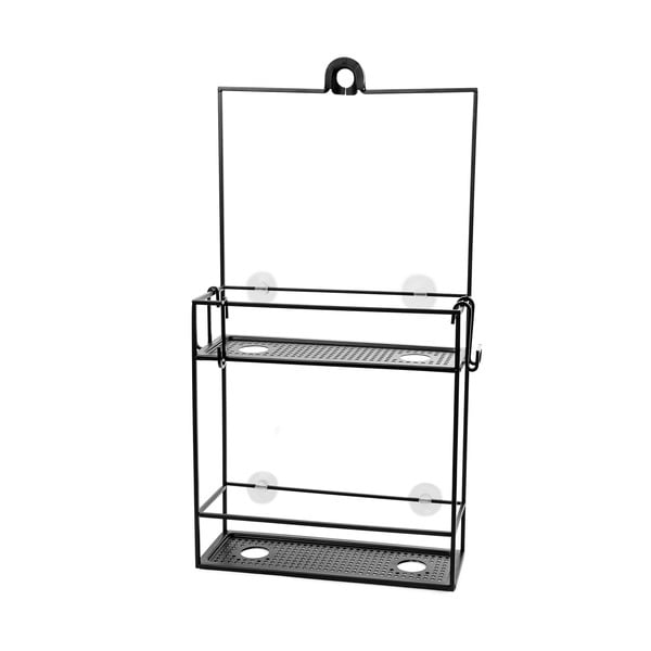 Crna viseća čelična kupaonska polica Cubiko - Umbra-image-2