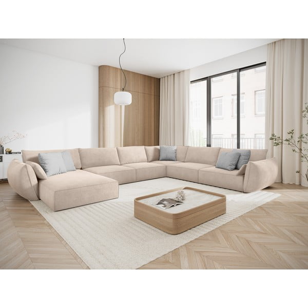 Bež kutna garnitura (desni kut) Vanda - Mazzini Sofas-image-1
