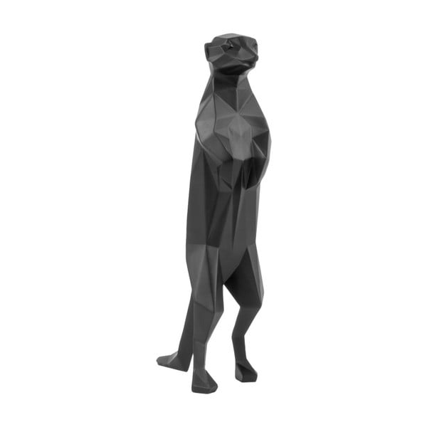 Mat crna skulptura PT LIVING Origami Meerkat