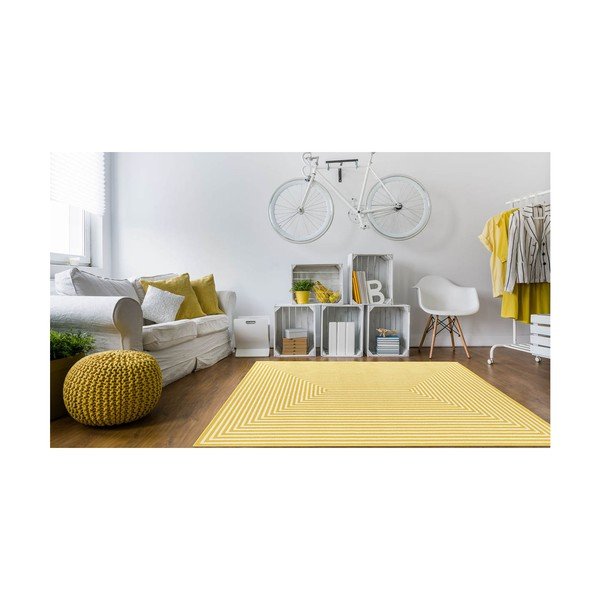 Žuti vanjski tepih Floorita Braid, 160 x 230 cm-image-3