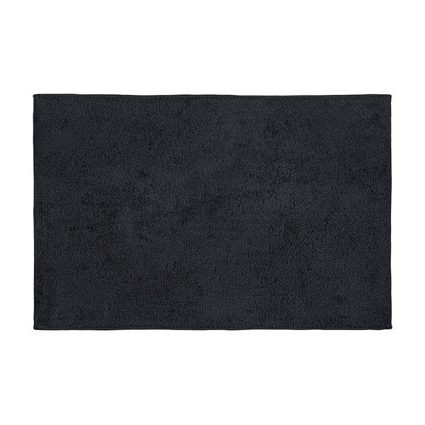 Crna pamučna prostirka za kupanje Wenko Ono, 50 x 80 cm