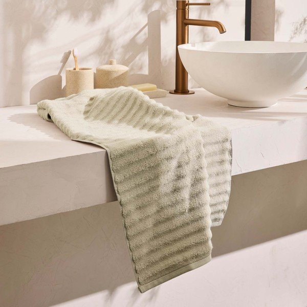 Bež pamučan ručnik od frotira 50x90 cm Maya – douceur d'intérieur-image-1