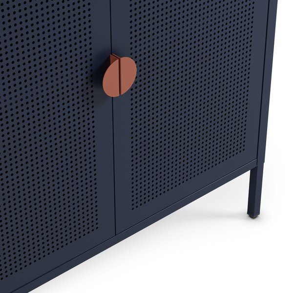 Tamno plavi metalni ormarić 160x90x40 cm Sayla – Marckeric-image-3