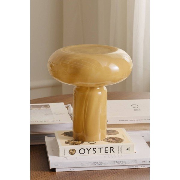 Kaki zelena staklena stolna lampa (visina 28 cm) Aurora – Ellos Home-image-3