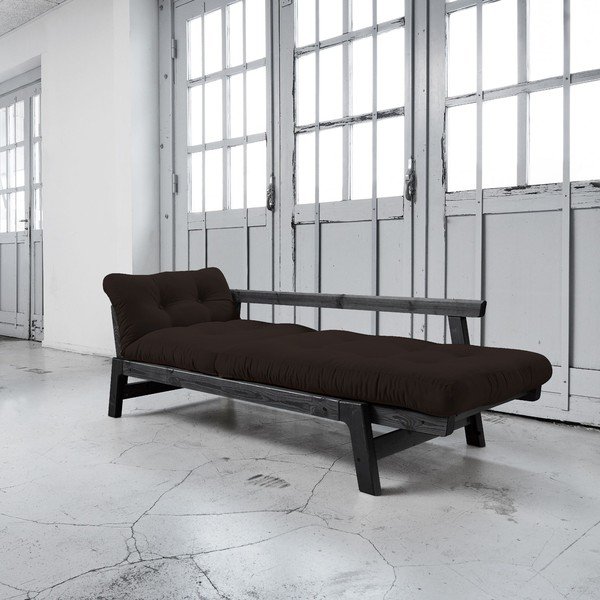 Sofa na razvlačenje Karup Step Black / Brown-image-3