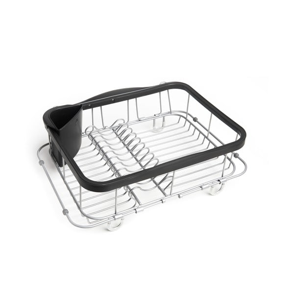 Crni željezan ocjeđivač za posuđe 37x29 cm Sinkin – Umbra