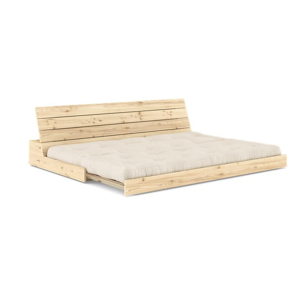 Siva/bež lanena sklopiva sofa 196 cm Base – Karup Design-image-4