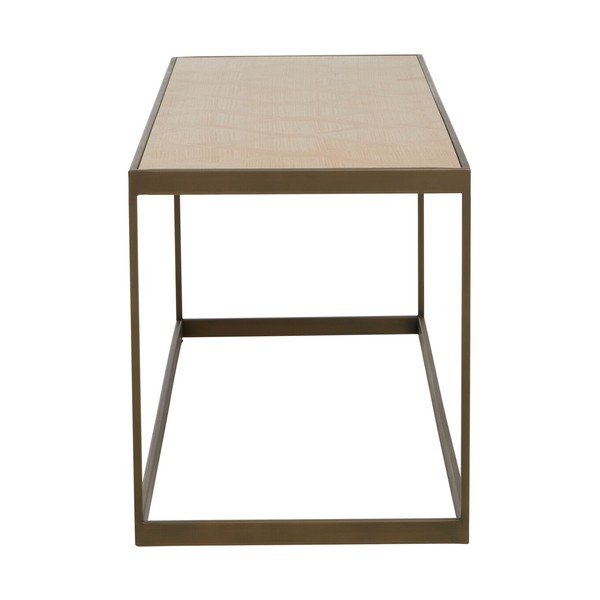 Smeđi/u prirodnoj boji stolić za kavu s pločom stola u dekoru hrasta 40x120 cm Grenoble – Premier Housewares-image-4