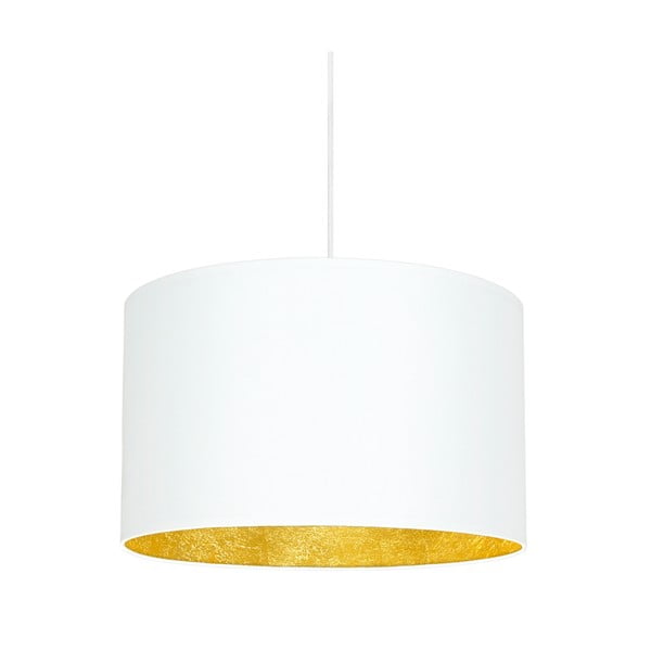Bijela stropna svjetiljka s unutarnjom stranom zlatne boje Sotto Luce Mika, ⌀ 40 cm