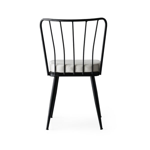 Bijelo-crne metalne blagovaonske stolice u setu 2 kom Yildiz – Kalune Design-image-2