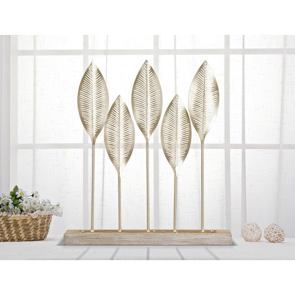 Ukrasni kipić u zlatnoj boji Mauro Ferretti Shot Leaf-image-1