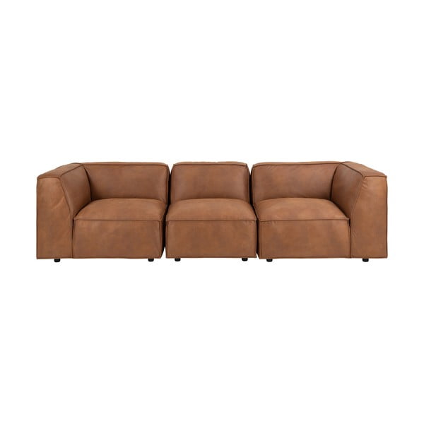 Konjak smeđa sofa od imitacije kože 282 cm Fairfield Kentucky – Bonami Selection