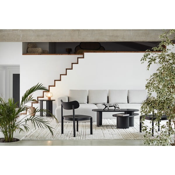 Crni stolić za kavu u dekoru jasena 120x50 cm Nori - Teulat-image-2