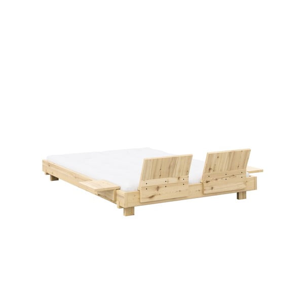 Bračni krevet od masivnog bora s podnicom 180x200 cm u prirodnoj boji Social Bed – Karup Design-image-4