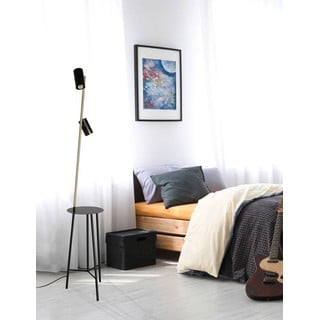 Crno/zlatna podna lampa (visina 164 cm) Perret - Candellux Lighting