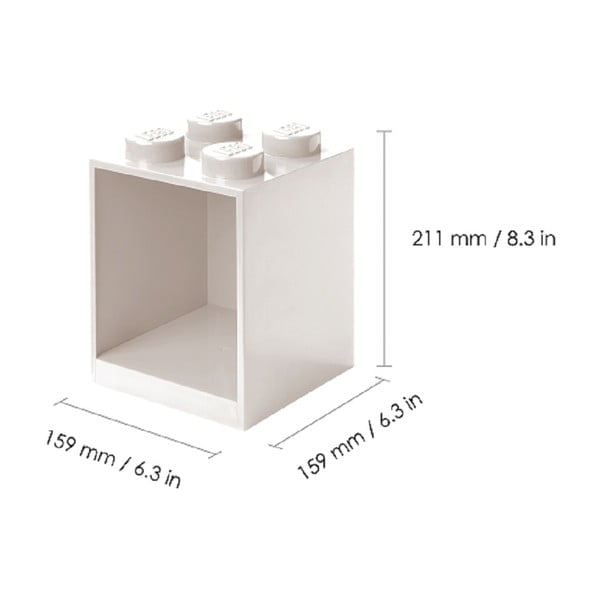 Set od 2 dječje crne zidne police LEGO® Brick-image-3