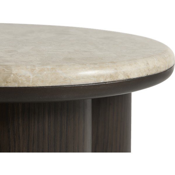 Okrugao pomoćni stol s mramornom pločom ø 45 cm Piazze – Unique Furniture-image-1