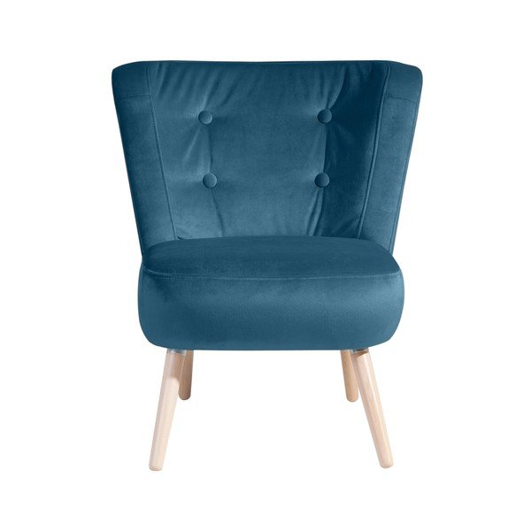 Plava fotelja Max Winzer Neele Velvet-image-1