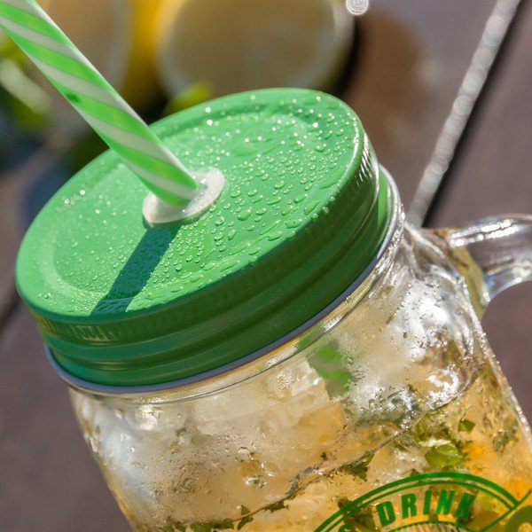 Čaša s poklopcem i slamkom InnovaGoods Mojito, 450 ml-image-2