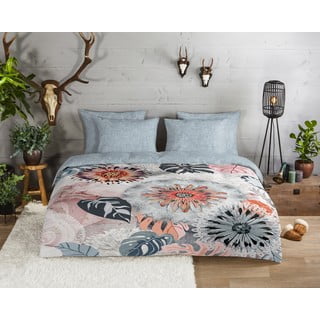 Siva flanelska posteljina za krevet za jednu osobu 140x200 cm Ralvira – HIP
