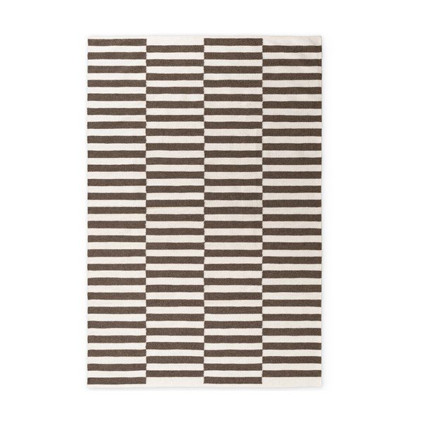 Bijeli/smeđi obostrani/ručno rađen vunen tepih 200x300 cm Vika – Hanse Home