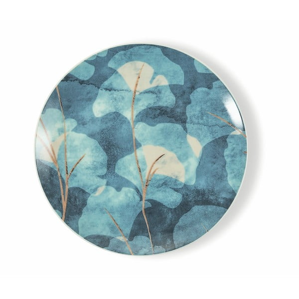 Set od 18 komada plavih tanjura od porculana i kamenine VDE Tivoli 1996 Dream-image-2