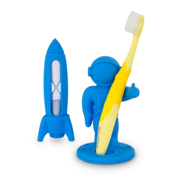 Plavi dječji set za pranje zubi J-Me Rocket &amp; Apollo