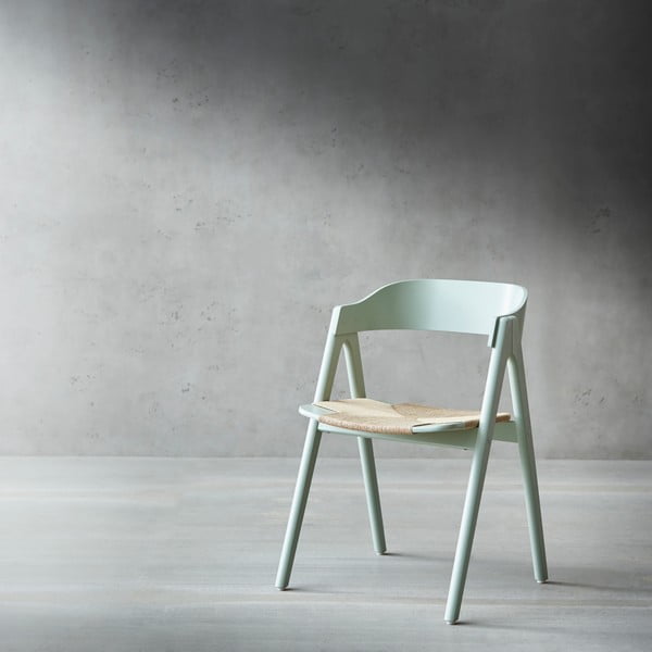 Svjetlozelena blagovaonska stolica od bukovog drveta sa sjedištem od ratana Findahl by Hammel Mette-image-1