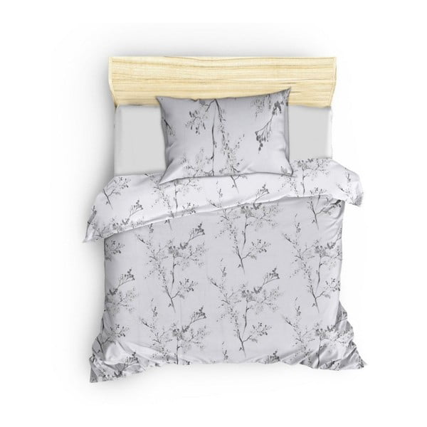 Bijela pamučna posteljina za krevet za jednu osobu 140x200 cm Chicory – Mijolnir