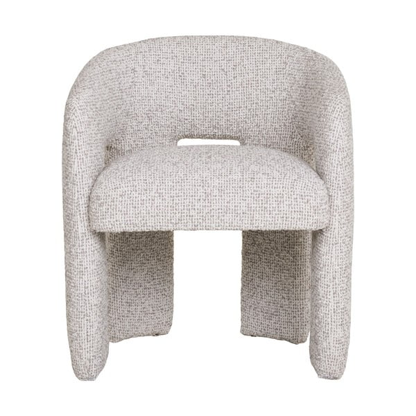 Svijetlo siva podstavljena blagovaonska stolica s naslonima za ruke Monroe – House Nordic-image-3