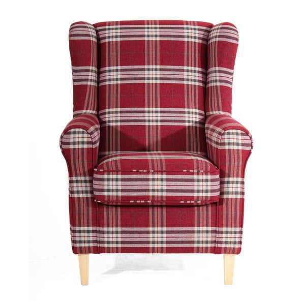 Crveni karirani naslonjač Max Winzer Lorris-image-3