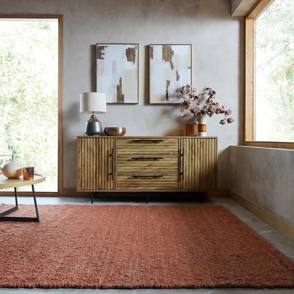Ručno rađen tepih boje terakote 120x170 cm Finley – Flair Rugs-image-1