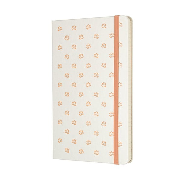 Bijela bilježnica s crtama s tvrdim koricama Moleskine Beauty, 240 stranica