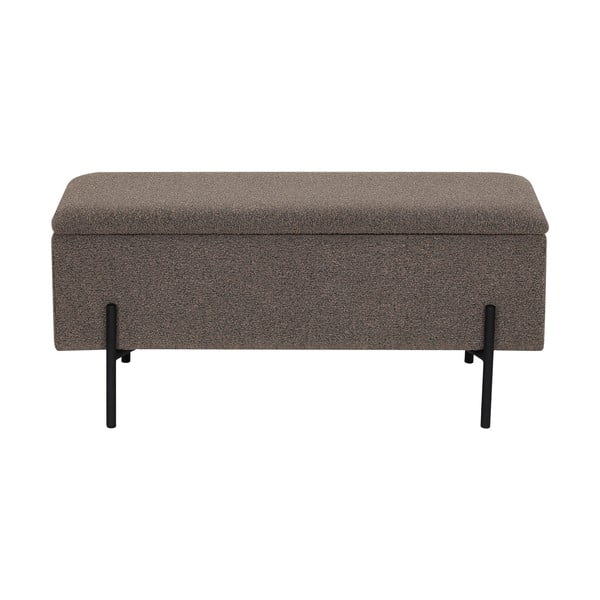 Smeđa klupa od bouclé tkanine Watford – House Nordic