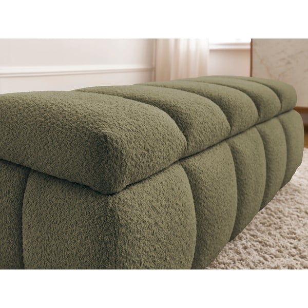 Zelena klupa od bouclé tkanine – Bobochic Paris-image-1