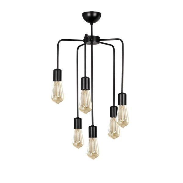 Crna metalna viseća svjetiljka Opviq lights Linos-image-4