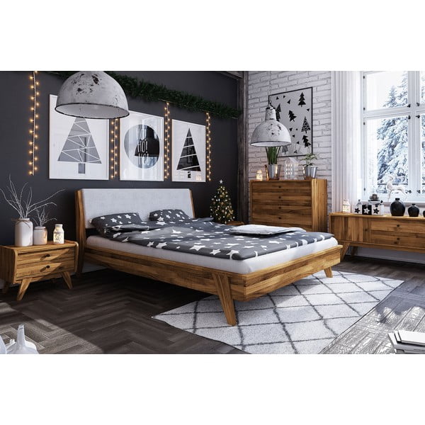 Bračni krevet od hrastovog drveta 200x200 cm Retro 1 - The Beds-image-3