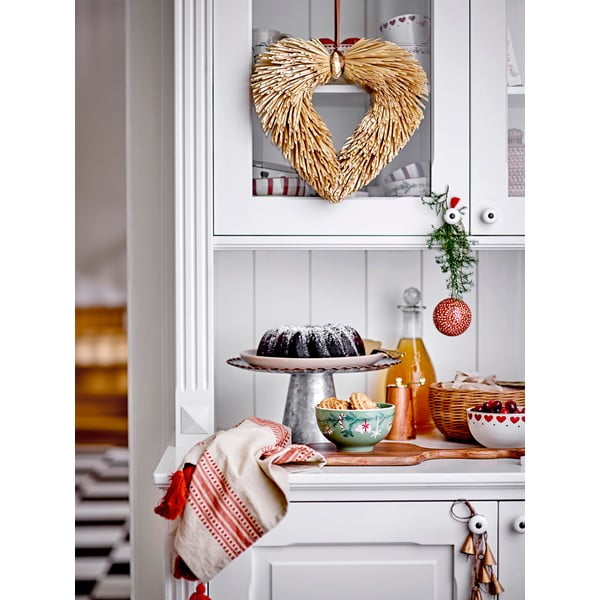 Krem zdjelice u setu 2 kom s božićnim motivom od kamenine 500 ml Jolly – Bloomingville-image-1