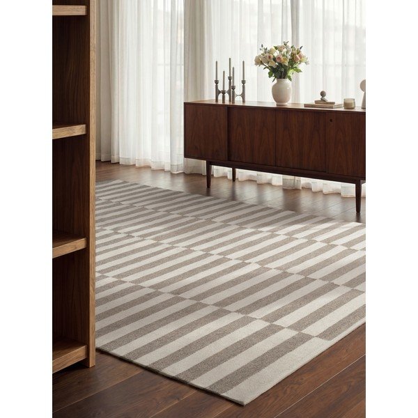 Bijeli/sivi obostrani/ručno rađen vunen tepih 200x300 cm Vika – Hanse Home-image-1