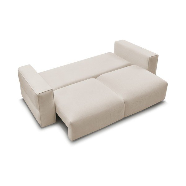 Bež sklopiva/s prostorom za odlaganje sofa 265 cm Ezechiel – Bobochic Paris-image-3
